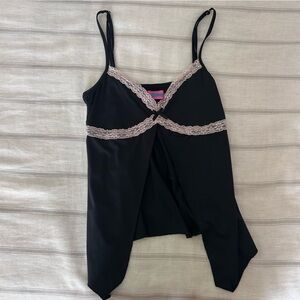 EDIKTED Black Lace Tank Top